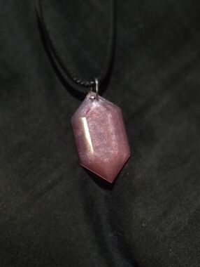 Pink Fine Glitter Necklace